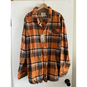 Legendary Whitetails Buck Camp Flannel XLT Orange Plaid NWT